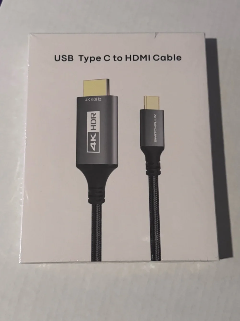 USB Type-C to HDMI Cable - Black, 4K HDR